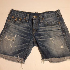 True Religion Women's Vintage Jayde Boyfriend Shorts WADM05F83 Size 29 RARE